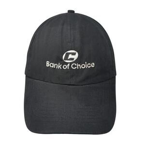Bank Of Choice Strapback Baseball Cap Black OS Adjustable Bullet Line Headwear